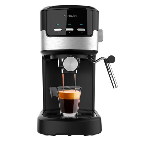 Cecotec Cafetière espresso compacte Power Espresso 20 Pecan. 1100 W, 20 Bars, Système Thermoblock, Buse orientable, Porte-filtre