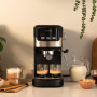 Cecotec Cafetière espresso compacte Power Espresso 20 Pecan. 1100 W, 20 Bars, Système Thermoblock, Buse orientable, Porte-filtre