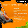 Fuxtec Tondeuse à Gazon sans Fil 40V (2x20V) E2RM43 Set Batteries et Chargeur - Largeur De Coupe 43cm, 40L, Hauteur De Coupe ...