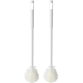 TNSLAND 2 pièce Brosse à Nettoyer Les gobelets, Brosse à Bouteille en Silicone Longue, Brosse à Verre Brosse à Pot à Manche, Bot