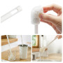 TNSLAND 2 pièce Brosse à Nettoyer Les gobelets, Brosse à Bouteille en Silicone Longue, Brosse à Verre Brosse à Pot à Manche, Bot