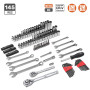 Amazon Basics 145 pièces Coffret à douilles pour mécanicien,