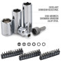 Amazon Basics 145 pièces Coffret à douilles pour mécanicien,