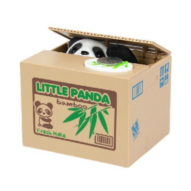 Xrten Tirelire Panda Enfant, Tirelire Voleur de Piece Monnaie Design Cute Animal Volent l'argent Sauver Cents Coins Cadeau