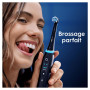 Oral-B Lot De 4 Brossettes De Rechange Ultimate Clean, AUTHENTIQUES, Noires, Brossage En Profondeur, Elimination De La Plaque De