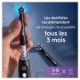Oral-B Lot De 4 Brossettes De Rechange Radiant White, Authentiques, Noires, Brossage Avancé Grâce Aux Pétales De Polissage pour 