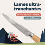 kjøk Premium Ensemble de couteaux de cuisine professionnels dureté 58±2 HRC Set couteu japonais avec étui et manche en bois d'ol