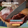 kjøk Premium Ensemble de couteaux de cuisine professionnels dureté 58±2 HRC Set couteu japonais avec étui et manche en bois d'ol