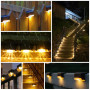 EBKCQ Lot de 16 Lampes Solaires, Eclairage à LED Lampe Solaire Exterieur, Lumières Solaires Exterieure Jardin Blanc Chaud Étanch