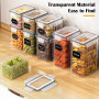 Storivo Food Dispensers Lot de 24 boîtes de conservation hermétiques avec couvercle, organisateur de cuisine pour farine, sucre,