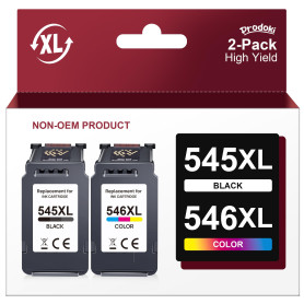 Prodoki PG-545XL CL-546XL Cartouche d'encre Remplacement pour 545 546 Cartouche XL pour Pixma MX495 TS3150 TS3350 TS3151 TS3351 