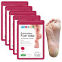 Lot de 5 paires de masques pour les pieds - Soin des callosités et des peaux mortes - Masque anti-âge - Exfoliant - Pour les pie
