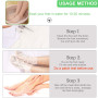 Lot de 5 paires de masques pour les pieds - Soin des callosités et des peaux mortes - Masque anti-âge - Exfoliant - Pour les pie