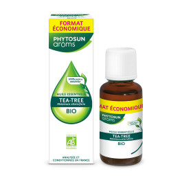PHYTOSUN AROMS - Huile Essentielle Tea-Tree Bio (Arbre à Thé) - HEBBD - 100% Pure & Naturelle - 100% Bio - Analysée & Conditionn