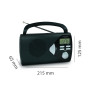 MOOOV 477205 Radio Portable à Pile FM/AM, Tuner Affichage Digital, Poste avec Poignée de Transport Rabattable, Facile d'Utilisat