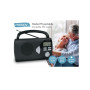 MOOOV 477205 Radio Portable à Pile FM/AM, Tuner Affichage Digital, Poste avec Poignée de Transport Rabattable, Facile d'Utilisat
