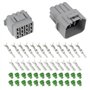 LT Easiyl Lot de 2 paires de connecteurs électriques étanches à 12 broches mâle et femelle avec bornes et joints pour câblage de