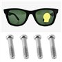 LT Easiyl 8x Vis Latérales pour Lunettes de Soleil Compatible avec Ray-Ban Wayfarer RB2140 (2 X 1,4 X 6 Mm)