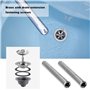 SG Store 2pcs Vis de Panier d'évier de Cuisine 90mm Lavabo Étendu Boulon Vis M12 Vrépine Bouchon Vis Vier Fixation Accessoires p
