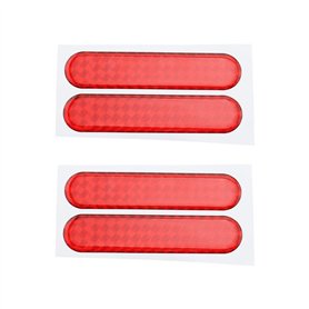 SG Store Lot de 4 autocollants réfléchissants rouges pour voiture