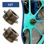 SG Store 2 Pièces 12T Dents Roue Libre à Vitesse Unique Pignon de Volant 34mm Grand Diamètre Vélo Pignon de Volant d'inertie Acc