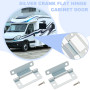 SG Store Lot de 8 Charnières Affleurantes Coudées de 50 Mm pour Porte de Placard Camping-car Caravane Camping-car (avec Vis)