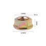 SG Store Lot de 5 écrous hexagonaux à bride filetée fine M12 x 1,5 avec revêtement en zinc coloré avec diamètre de 22 mm et diam