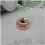 SG Store Lot de 5 écrous hexagonaux à bride filetée fine M12 x 1,5 avec revêtement en zinc coloré avec diamètre de 22 mm et diam