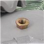 SG Store Lot de 5 écrous hexagonaux à bride filetée fine M12 x 1,5 avec revêtement en zinc coloré avec diamètre de 22 mm et diam