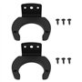 SG Store Lot de 2pcs Supports de Microphone 43x31mm Support Mural pour Microphone sans Fil Pince avec Vis Noir Diamètre 47