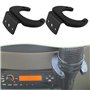SG Store Lot de 2pcs Supports de Microphone 43x31mm Support Mural pour Microphone sans Fil Pince avec Vis Noir Diamètre 47,6mm