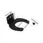 SG Store Lot de 2pcs Supports de Microphone 43x31mm Support Mural pour Microphone sans Fil Pince avec Vis Noir Diamètre 47,6mm