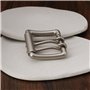 SG Store Lot de 2 Boucles de Ceinture en Cuir à Double Ardillon Diamètre Intérieur 40 Mm Adaptées Aux Sangles de 40 Mm Argent An