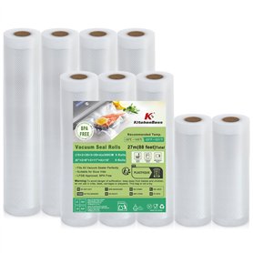 KitchenBoss Sacs Sous Vide Alimentaire：Film Sous Vide Alimentaire 9 Rouleaux