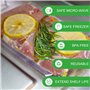 KitchenBoss Sacs Sous Vide Alimentaire：Film Sous Vide Alimentaire 9 Rouleaux, Rouleau Sous Vide Alimentaire 15/20/28x300 cm Conv