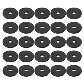 Briny River Lot de 25 rondelles plates en caoutchouc EPDM de 6