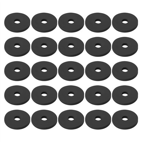 Briny River Lot de 25 rondelles plates en caoutchouc EPDM de 6