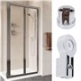 Briny River 1 Jeu de Charnières Gauche Et Droite pour Porte de Salle de Bain en Verre Compatible avec Roman Haven R12 Serrage de