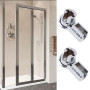 Briny River 1 Jeu de Charnières Gauche Et Droite pour Porte de Salle de Bain en Verre Compatible avec Roman Haven R12 Serrage de