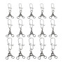 Briny River Lot de 30 émerillons Triples pour Leurres de Pêche Tailles 2# 6# Et 8#