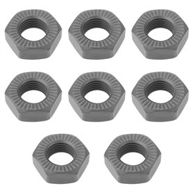 Briny River Lot de 8 écrous d'axe de Vélo 3/8" pour Véhicules Urbains VTT Et Vélos de Ville