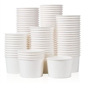 MATICAN Lot de 100 gobelets à crème glacée en papier de 255