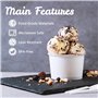MATICAN Lot de 100 gobelets à crème glacée en papier de 255,1 g jetables pour aliments chauds ou froids, fournitures de fête pou