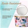 Lot de 50 Pots Glace 266 ml et Coupelles Jetables – Bols en Papier avec Motif Floral et Bord Doré – Pot à Glace Jetable, Coupell