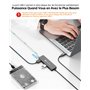 NOVOO 4 Ports Hub USB C vers USB 3.0 5Gbps Ultra Fin avec câble 60cm(2ft) Adaptateur USB-C Multiport USB pour iPhone 15 Plus/Pro