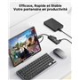 NOVOO 4 Ports Hub USB C vers USB 3.0 5Gbps Ultra Fin avec câble 60cm(2ft) Adaptateur USB-C Multiport USB pour iPhone 15 Plus/Pro