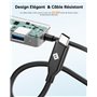 NOVOO 4 Ports Hub USB C vers USB 3.0 5Gbps Ultra Fin avec câble 60cm(2ft) Adaptateur USB-C Multiport USB pour iPhone 15 Plus/Pro