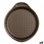 Moule pour four Pyrex Asimetria Rond Noir Plat 27 x 4 cm (6 Unités)