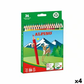 Crayons de couleur Alpino Multicouleur 36 Pièces (4 Unités)