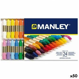 Crayons gras de couleur Manley Multicouleur (50 Unités)